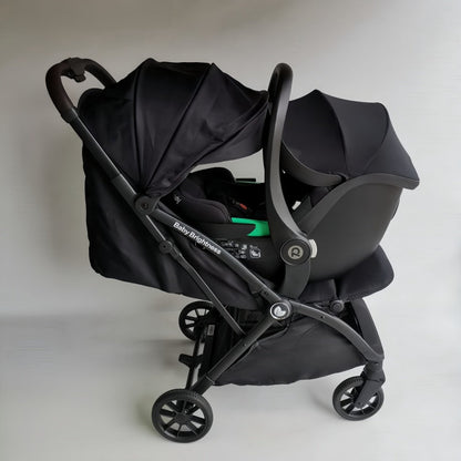 Pre-order Newborn Pram & Capsule – FlexGo Auto Folding Stroller with Capsule + Rotating ISOFIX Base (Black) - image 9