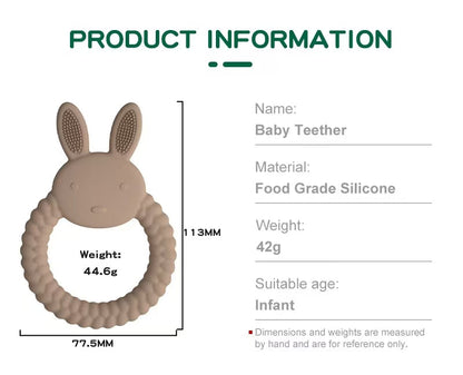 Bunny Silicone Teether – Soft, Safe & Adorable