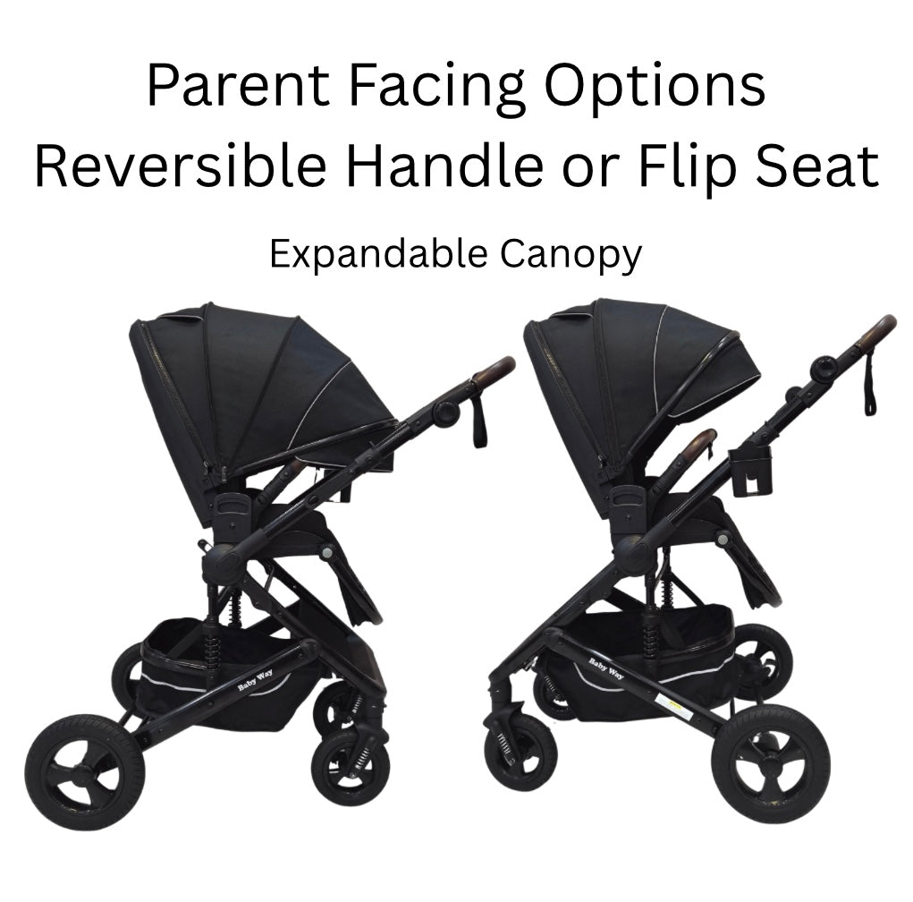 Preorder - Versa 3-in-1 Travel System – Open Bassinet Stroller + Capsule Car Seat with Sunshade Sets