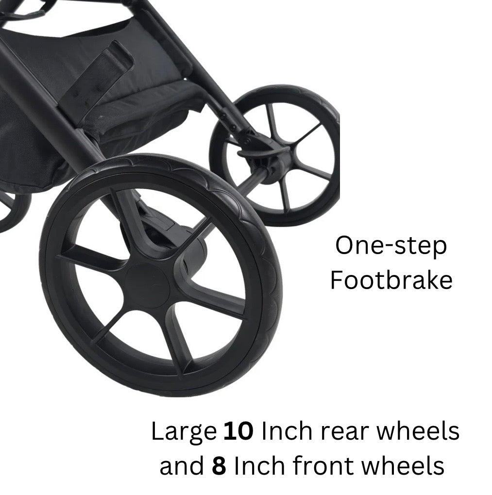 Preorder - 4in1 Crown Y Luxury Stroller + Open Bassinet + Cloud i-Size Capsule Car Seat + Isofix Base with Leg Support Travel System