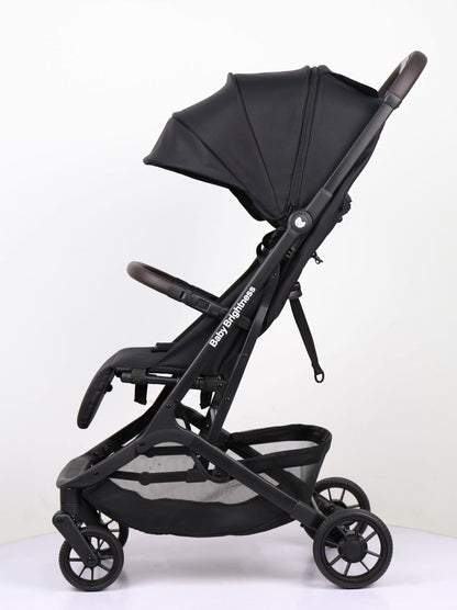 Travel Pram – AirGo Lightweight Stroller with Booster Seat (Black)