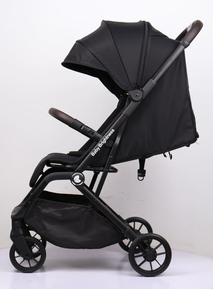 Newborn Pram & Capsule – SwiftGo Lightweight Compact Stroller with Capsule + ISOFIX Base (Black)