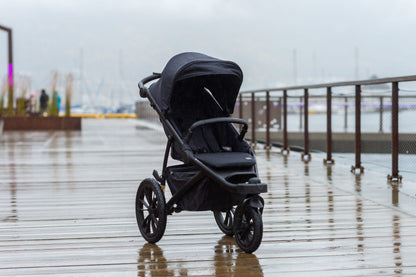 Hill All Terrain Jogging Baby Stroller with Car Seat (Black）