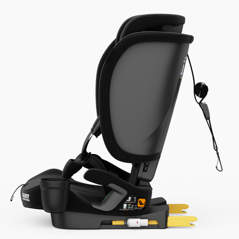 Travel Pram – FlexGo Lightweight Auto Folding Stroller with ISOFIX Booster Seat  (Black)