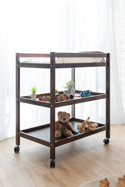 Kapai Wooden Changing Table CT1007 - Coffee - Babyonline