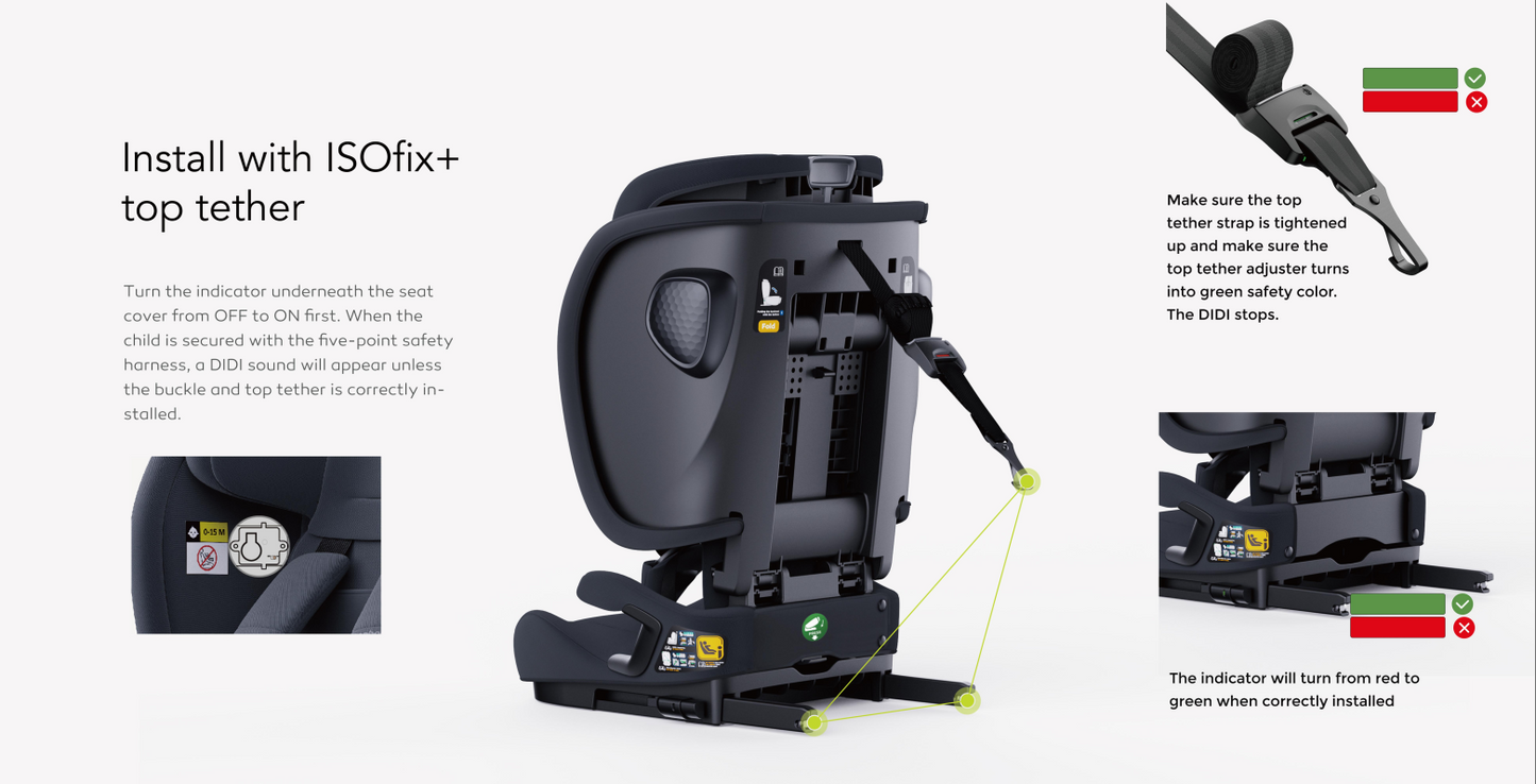 Baby Brightness SecureFit Pro Portable Travel Booster Car Seat Pink