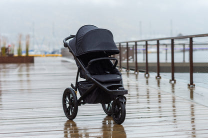 Hill All Terrain Jogging Baby Stroller with Car Seat (Black）