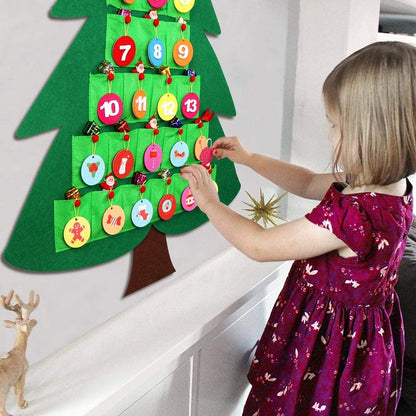 Felt Christmas Tree Countdown Advent Calendar Flip Pattern and Number