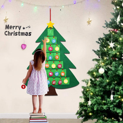 Felt Christmas Tree Countdown Advent Calendar Flip Pattern and Number