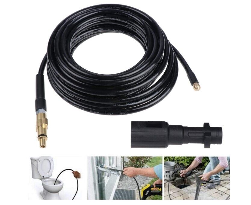 15M Unclogging Hose fits Karcher