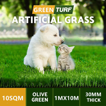 1x10M Artificial Grass 30MM 10M2