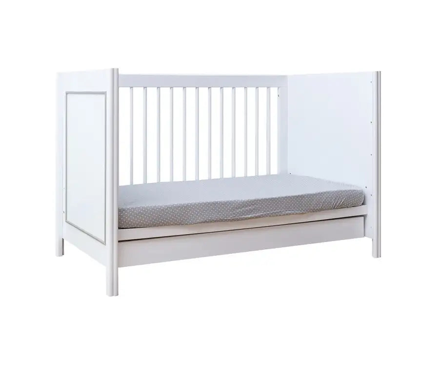 Kapai MERCURY Wooden Baby Cot Drop Side with Drawer - Babyonline