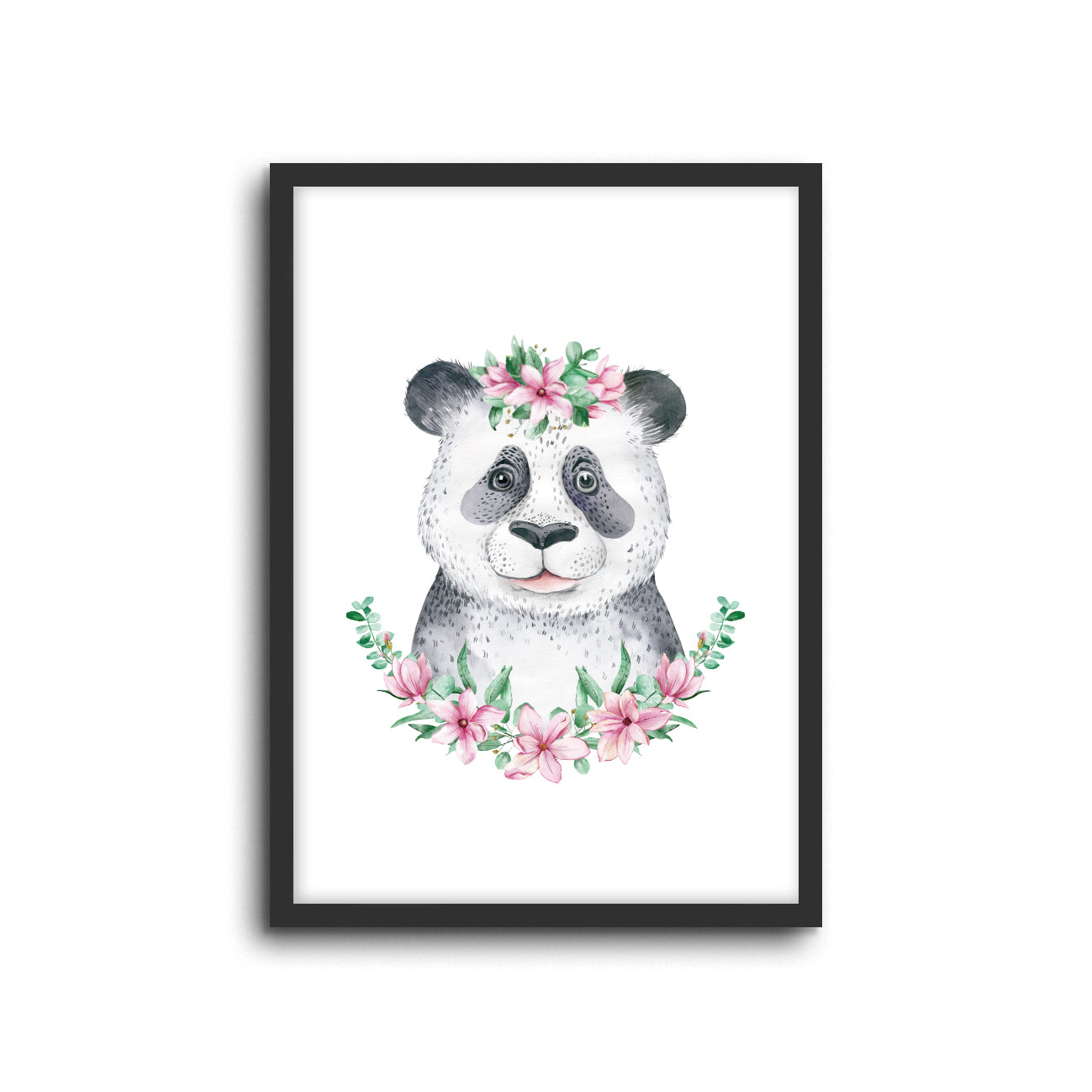Wall Print |  Panda - Floral