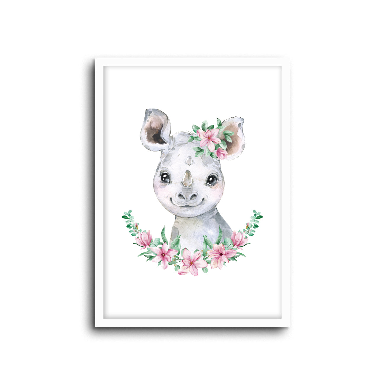 Wall Print |  Rhino - Floral