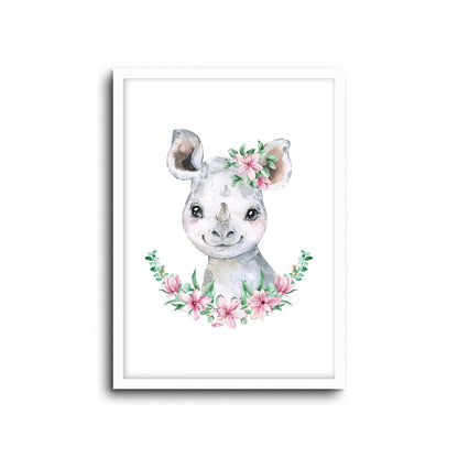 Wall Print |  Rhino - Floral