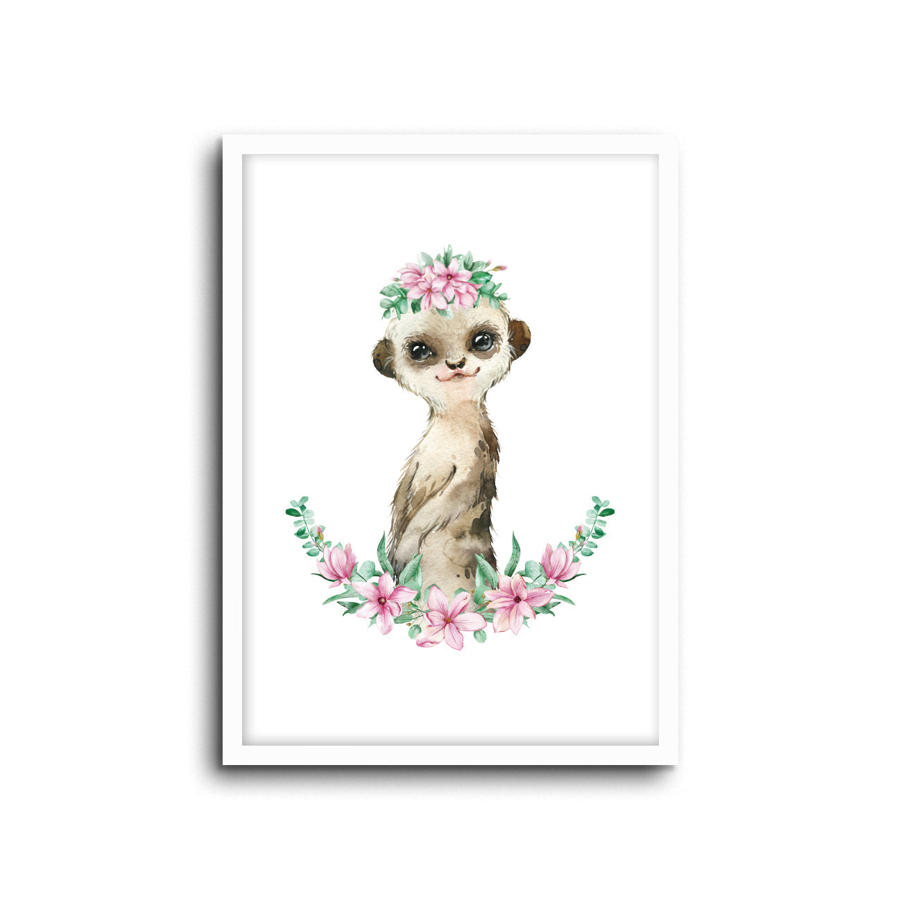 Wall Print |  Meerkat - Floral