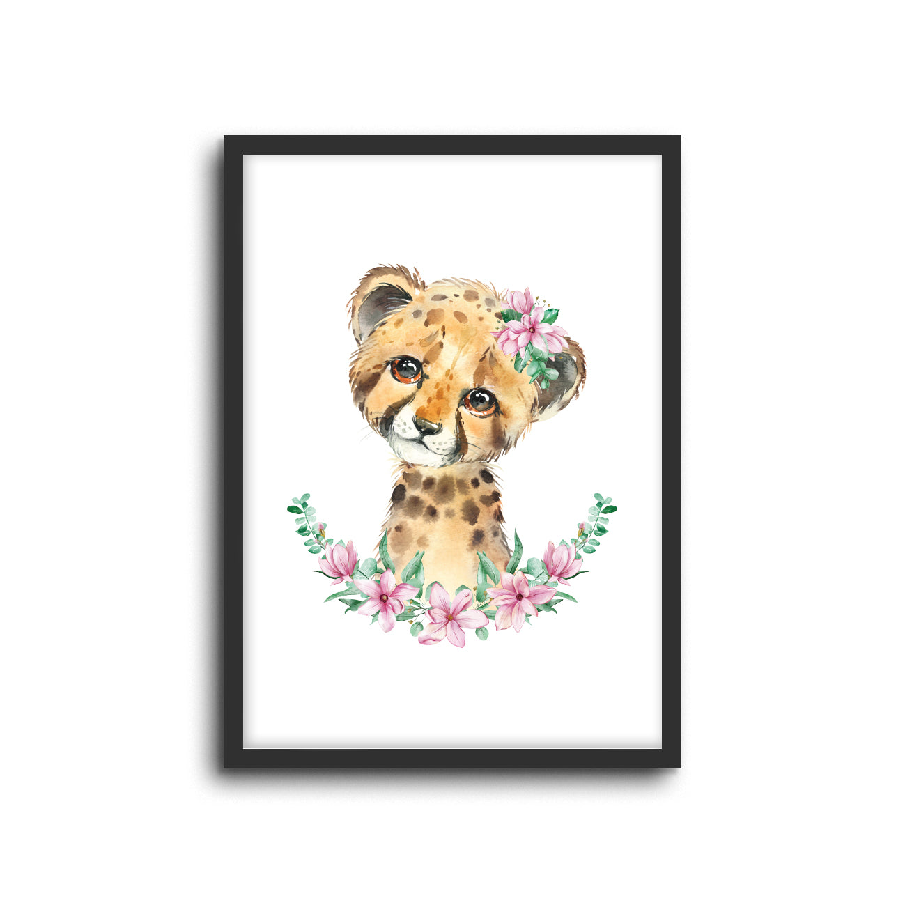 Wall Print |  Cheetah - Floral