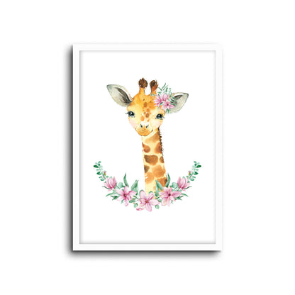 Wall Print |  Giraffe - Floral