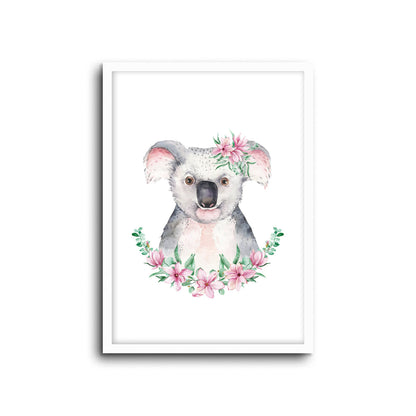 Wall Print |  Koala - Floral