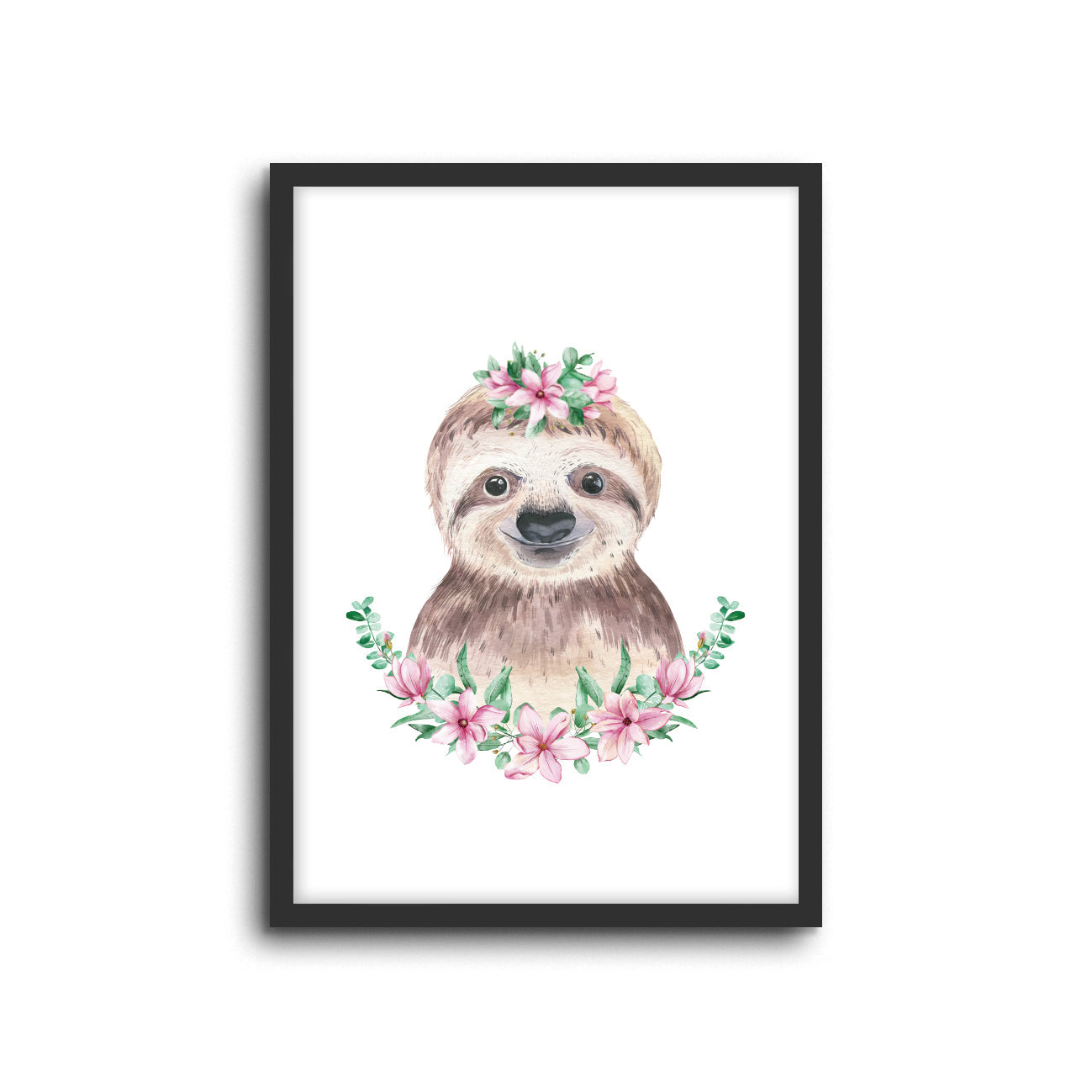 Wall Print |  Sloth - Floral