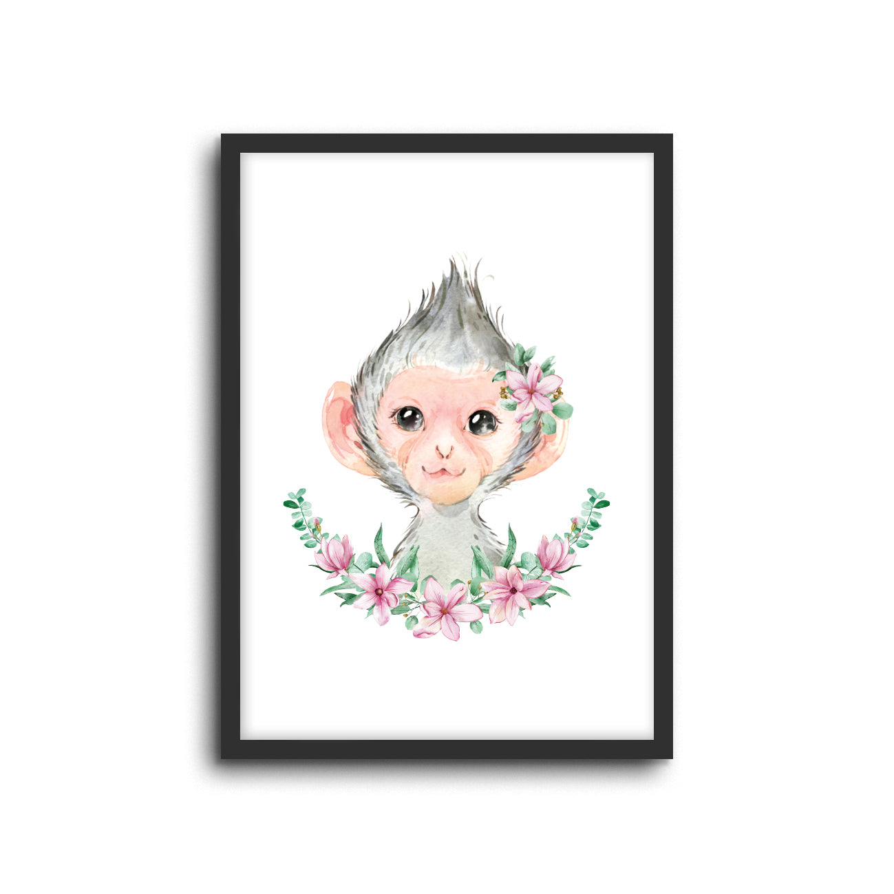 Wall Print |  Monkey - Floral