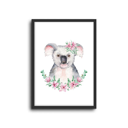 Wall Print |  Koala - Floral