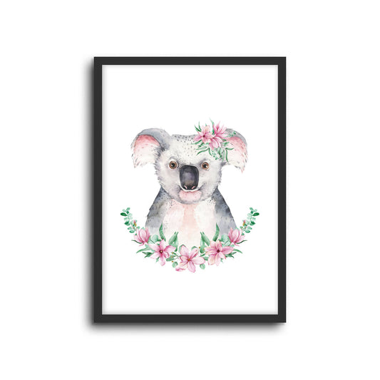Wall Print |  Koala - Floral