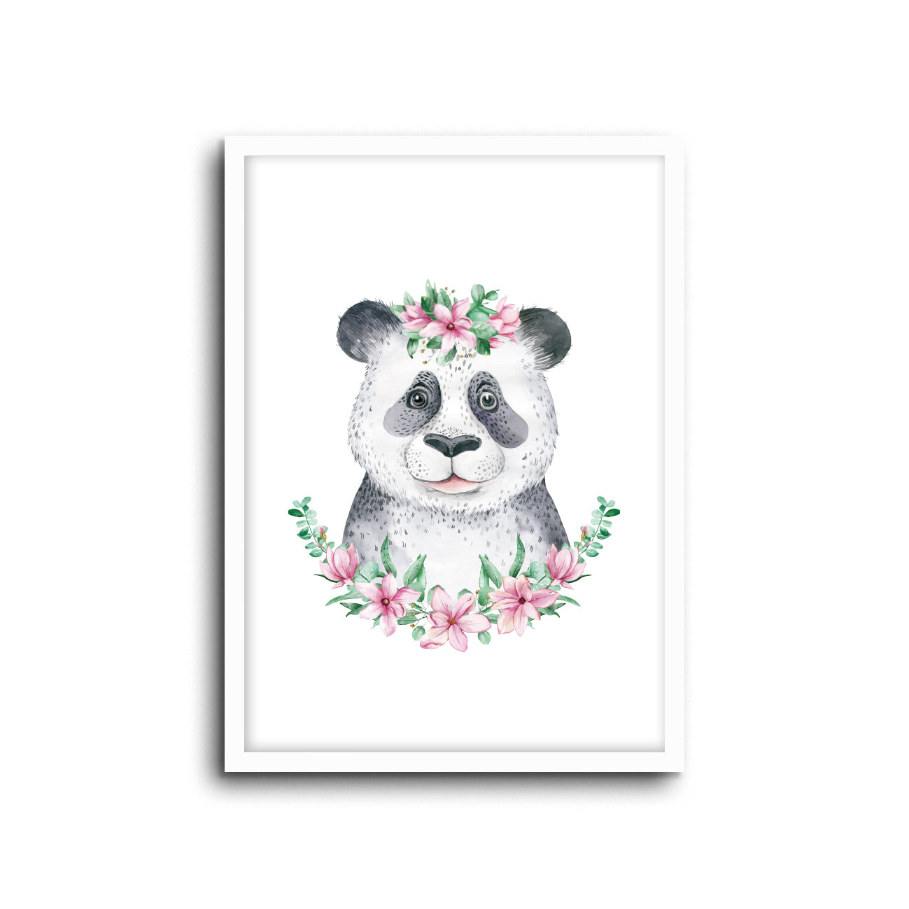 Wall Print |  Panda - Floral