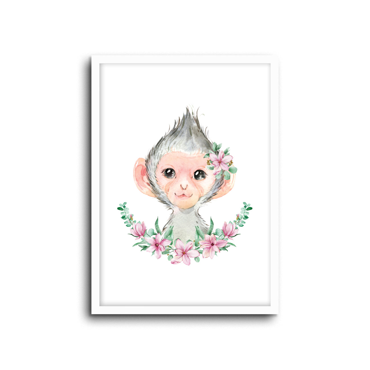 Wall Print |  Monkey - Floral
