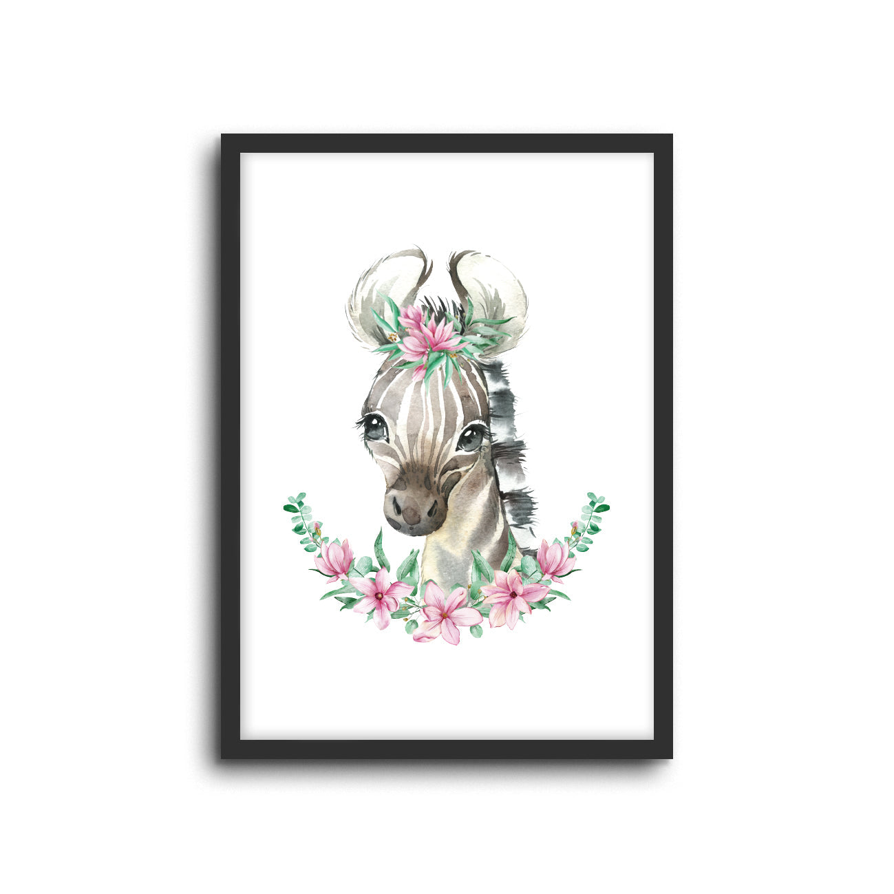 Wall Print |  Zebra - Floral