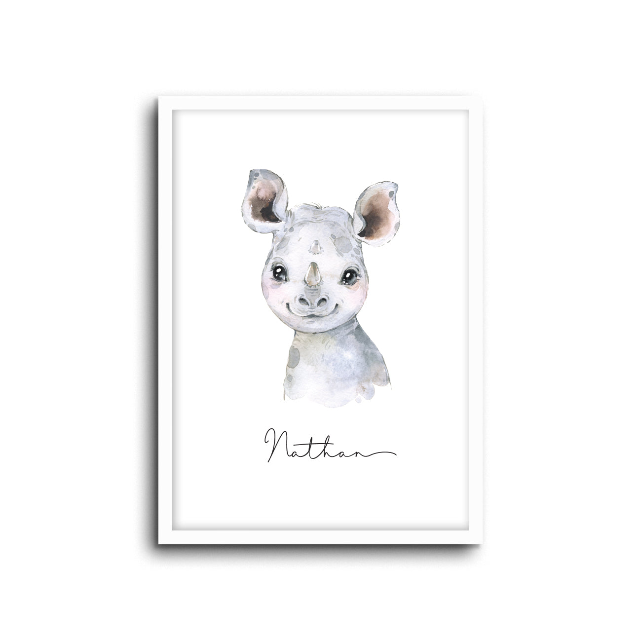 Wall Print |  Rhino (Custom Name)