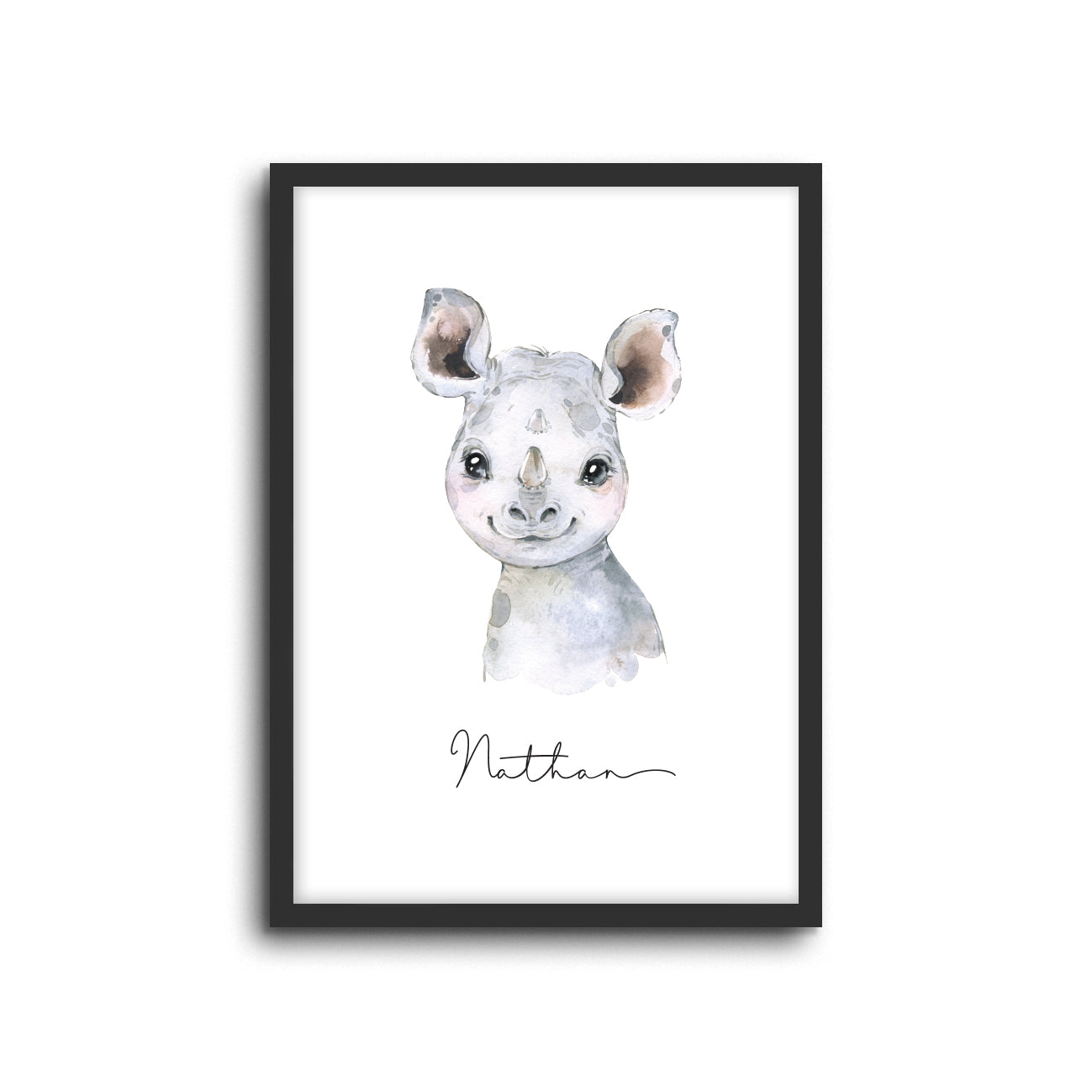 Wall Print |  Rhino (Custom Name)