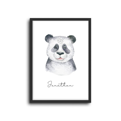 Wall Print |  Panda (Custom Name)