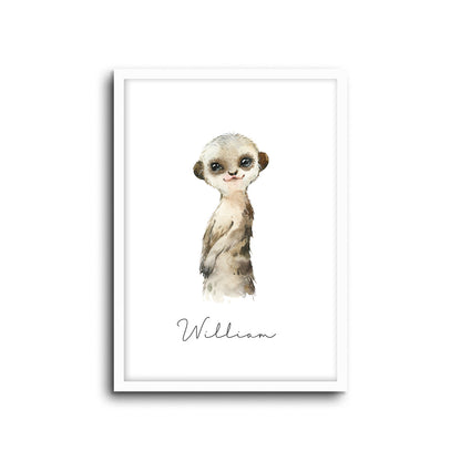 Wall Print |  Meerkat (Custom Name)