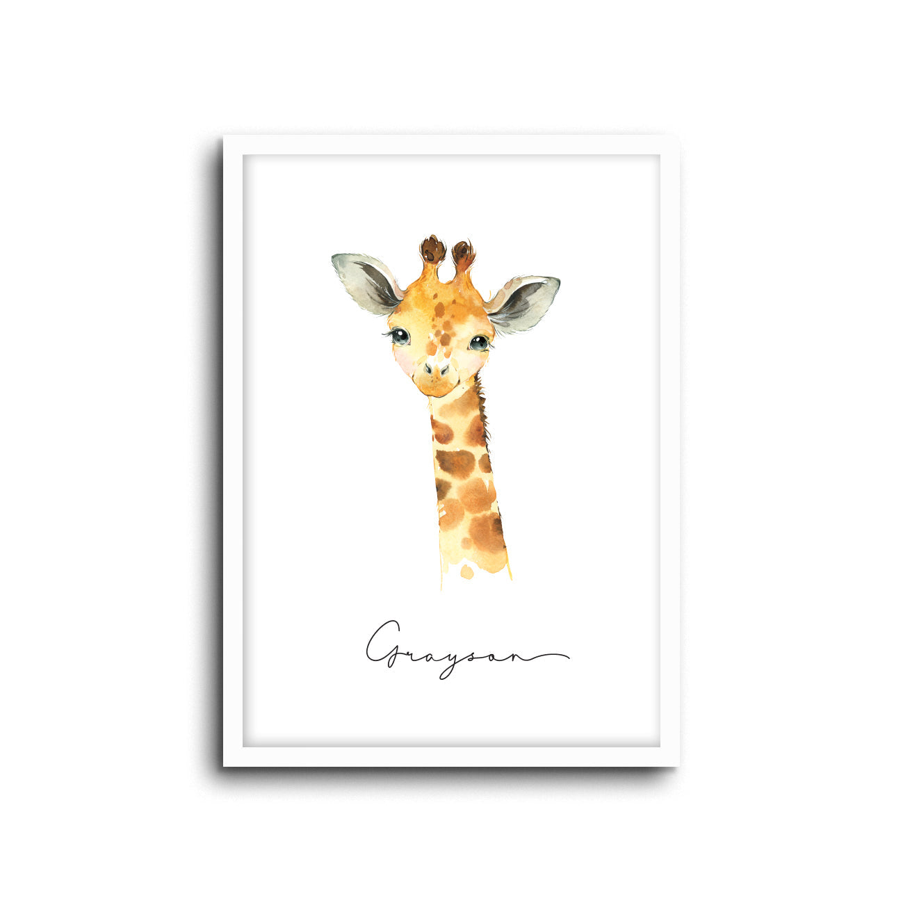 Wall Print |  Giraffe (Custom Name)