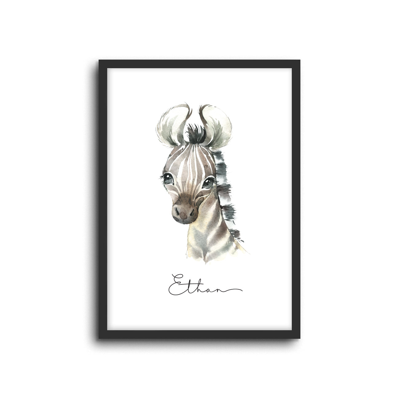 Wall Print |  Zebra (Custom Name)