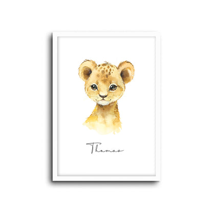 Wall Print |  Lion (Custom Name)