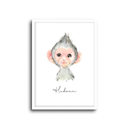 Wall Print |  Monkey (Custom Name)