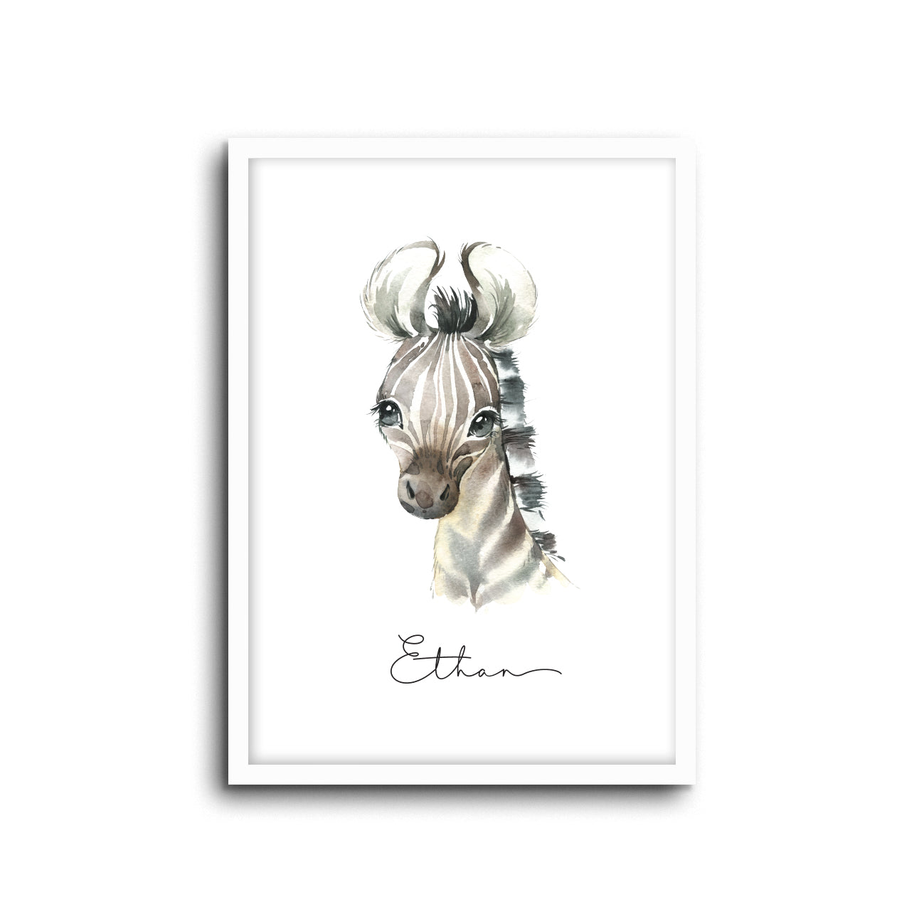 Wall Print |  Zebra (Custom Name)