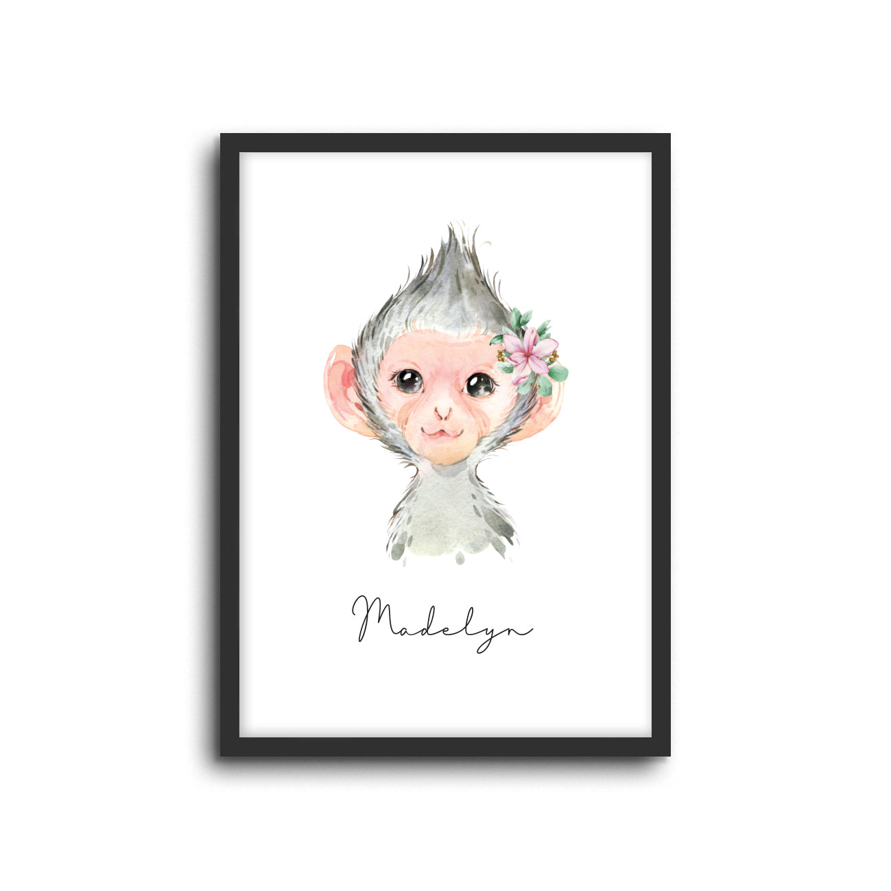 Wall Print |  Monkey (Custom Name)