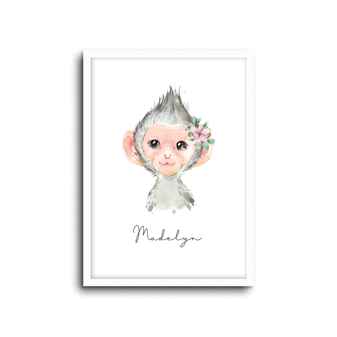Wall Print |  Monkey (Custom Name)