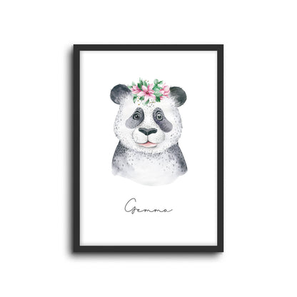 Wall Print |  Panda (Custom Name)