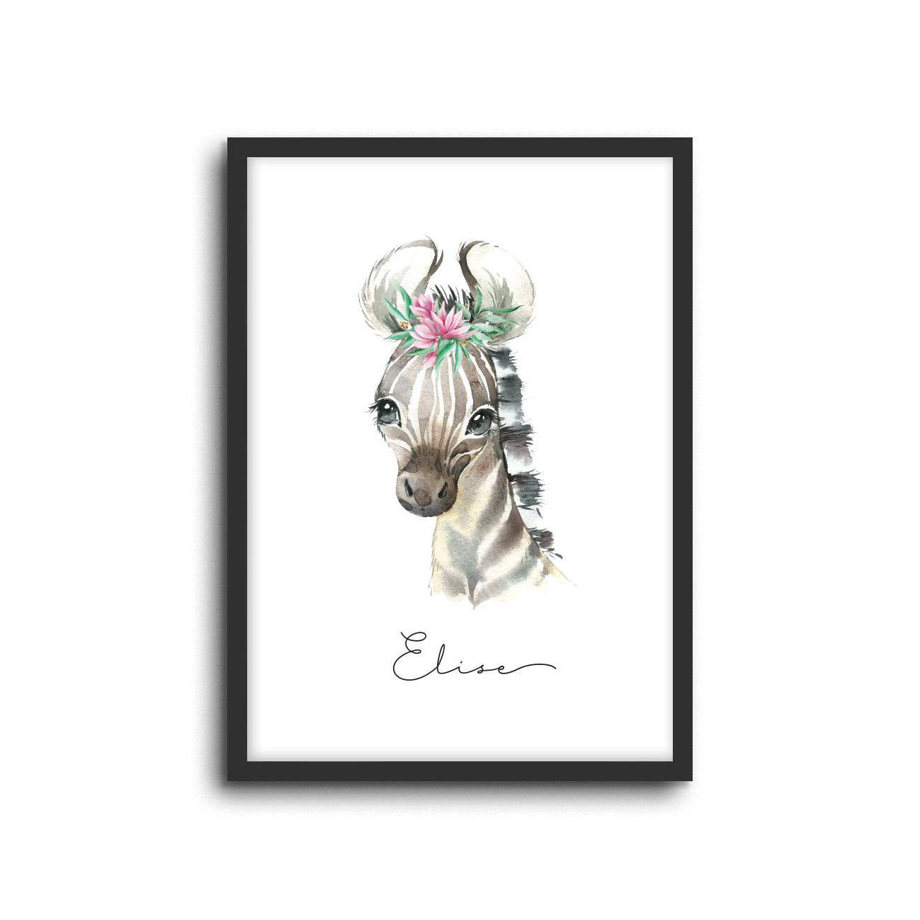 Wall Print |  Zebra (Custom Name)