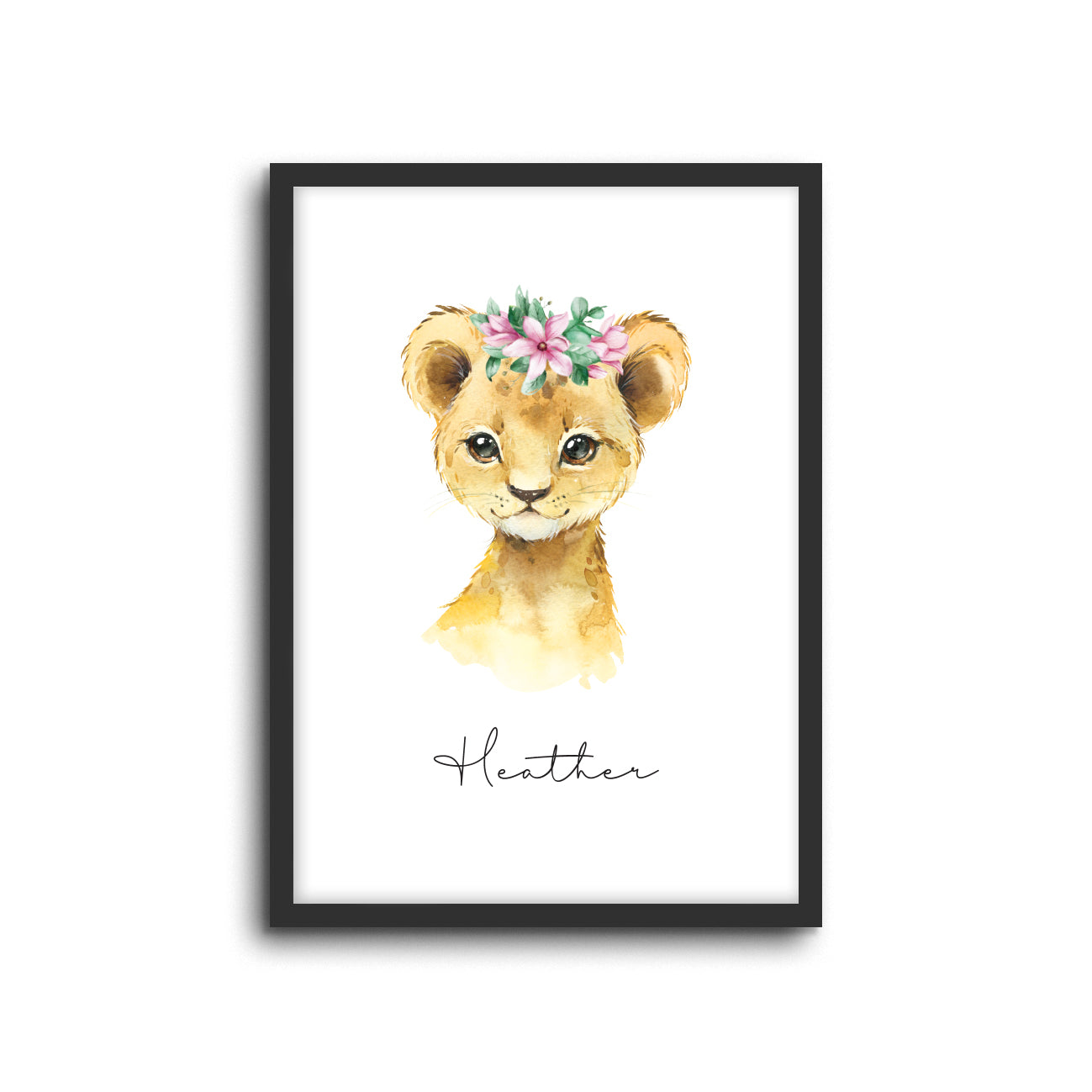 Wall Print |  Lion (Custom Name)