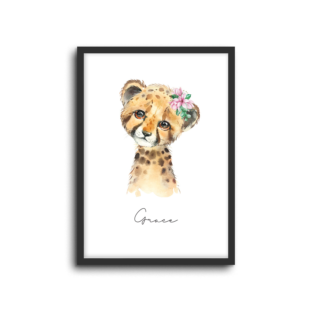 Wall Print |  Cheetah (Custom Name)