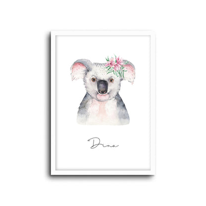 Wall Print |  Koala (Custom Name)