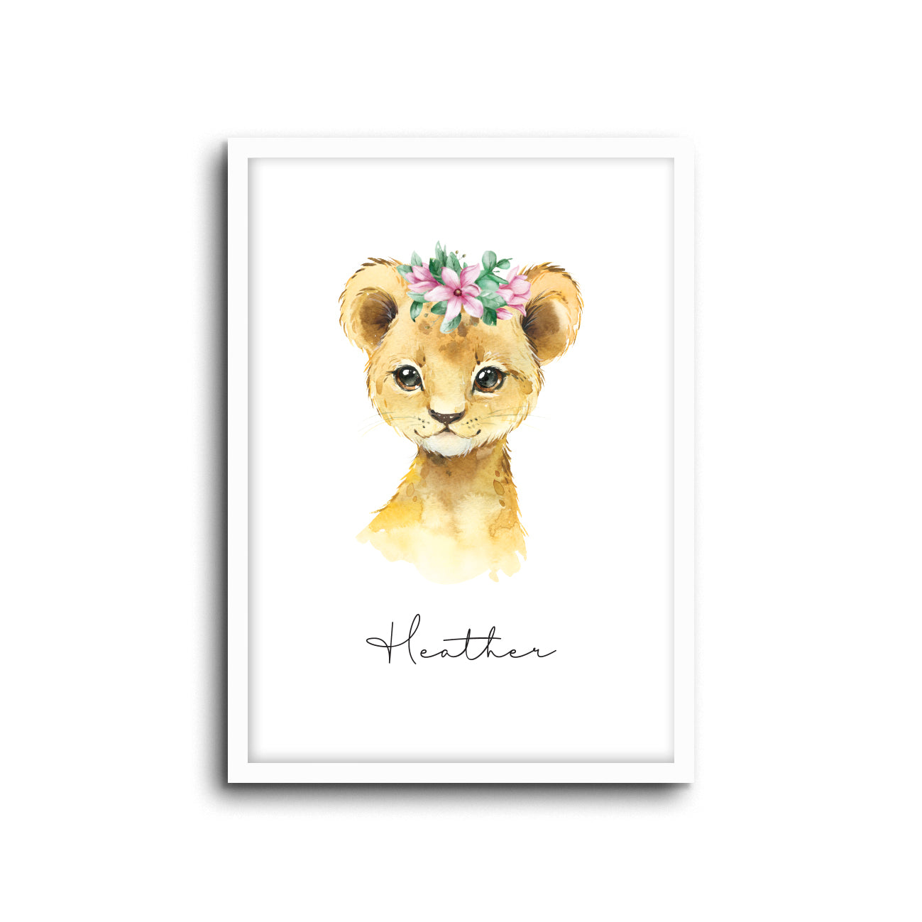 Wall Print |  Lion (Custom Name)