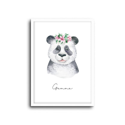 Wall Print |  Panda (Custom Name)