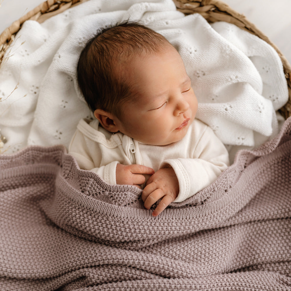Heirloom Blanket | Scalloped Edge - Rosewood