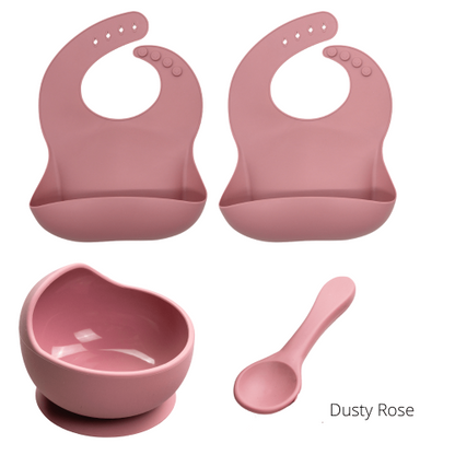 Sleepytot - Silicone Suction Bowl & 2 Bibs Bundle